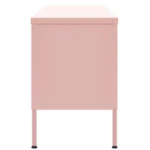 Berkfield TV Cabinet Pink 105x35x50 cm Steel