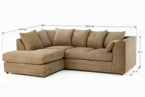 Logan Compact Corner Sofa Jumbo Cord Fabric