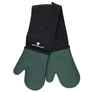 MasterClass Seamless Silicone Double Oven Glove Hunter Green