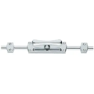 T Bar Handled Espagnolette Set 140 x 38mm Backplate Polished Chrome