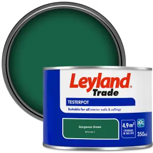 Leyland Trade Vinyl Matt Walls & Ceilings Emulsion Paint Gorgeous Green (PPG1140-7) 350ml Tester