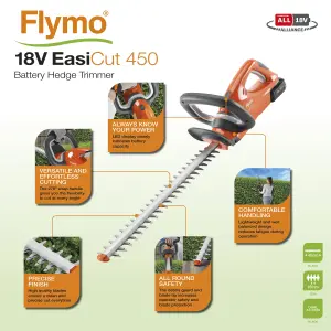 Flymo EasiCut 450 18V Cordless 450mm Hedge trimmer