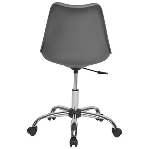 Desk Chair Faux Leather Grey DAKOTA