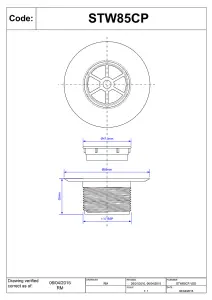 McAlpine STW85CP Standard Waste for STW 1.5" Shower Traps