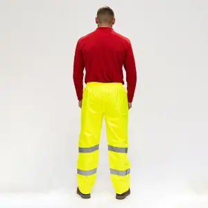 Timco - Hi-Visibility Elasticated Waist Trousers - Yellow (Size X Large - 1 Each)