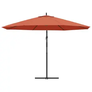 Berkfield Cantilever Umbrella with Aluminium Pole 350 cm Terracotta