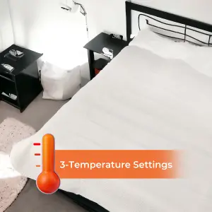 Geepas Heated Electric Under Blanket 3 Heat Settings - King Size and Double Bed