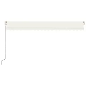 Berkfield Manual Retractable Awning with LED 500x300 cm Cream