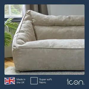 icon Cecilia Bean Bag Sofa Natural Giant Chenille Bean Bag Chair