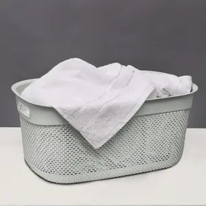 JVL Droplette Design Plastic Storage Basket, 33L, Grey