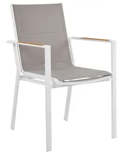 Set of 6 Garden Chairs BUSSETO Metal Grey