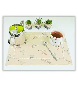 HANDMADE PLACEMATS - NATURE BIRDS - 43 X 30 CM SET OF 2