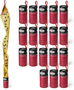 Bugoff Sticky Fly Sticky Trap Tape, Pack of 18 Piece, Drosophila Insect Flies Catcher Strips