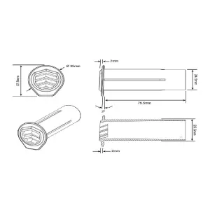 25 x Blue/Black Drill Weep Vents Round Vent Cavity, Rendered, Retaining Walls