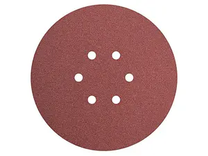 Faithfull Hook & Loop Sanding Disc DID2 Holed 150mm Coarse Pack 5 FAIADHL150C