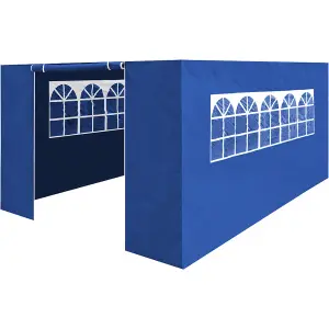 Side Walls Door & Windows for 3x4.5m Pop-Up Gazebo - BLUE - Garden Party Tent