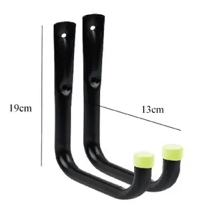 2 x 13cm Storage Hooks Wall Mounted, Tidy Tools Ladder Garage Garden Shed Bikes