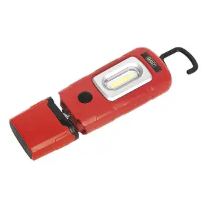 Sealey Rechargeable Inspection Lamp 360 Degree 3W COB 1W SMD LED Red LED3601R