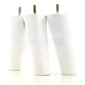 Angled Wood Furniture Feet 150mm High White Replacement Furniture Legs Set Of 4 Sofa Chairs Stools M8