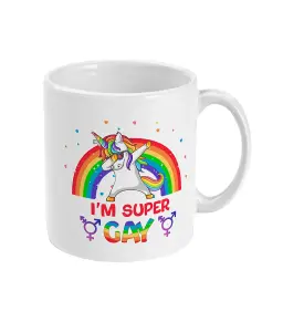 11oz Ceramic Pride Mug I'm Super Gay