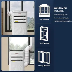 Portable Air Conditioner, 4-In-1 Air Conditioning Unit 7000 BTU, Dehumidifier, Cooling Fan with 2 Fan Speeds,Digital Display