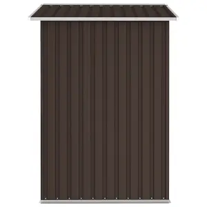 Berkfield Garden Shed Brown 205x129x183 cm Galvanised Steel