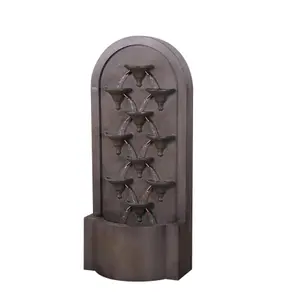 Primrose Obidos Tiered Cascading Zinc Water Feature 109cm