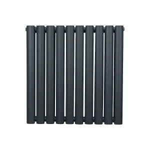 Oval Radiator - 600 x 600mm - Anthracite