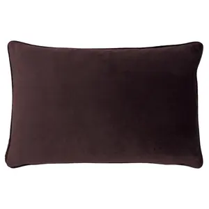 Paoletti Kala Printed Piped Velvet Reverse Polyester Filled Cushion