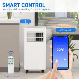 HOMCOM 9000 BTU Portable Air Conditioner Unit with WiFi Smart App, 20m²