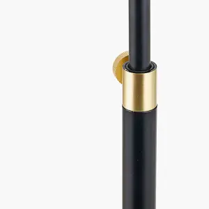 Black and Gold Adjustable Height Floor Lamp