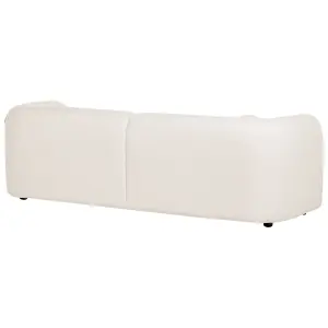 3 Seater Boucle Sofa White LEIREN