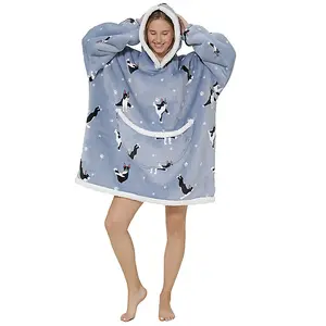 Adult Oversized Hoodie Blanket Soft Fleece One Size Fits All