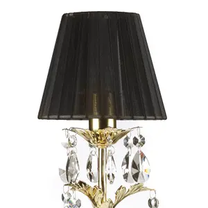 Luminosa Karen Table Lamp with Round Tapered Shade Gold, Black