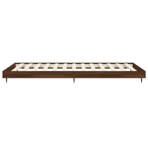 Berkfield Bed Frame Brown Oak 90x190 cm 3FT Single Engineered Wood