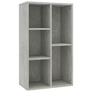 Berkfield Book Cabinet/Sideboard Concrete Grey 50x25x80 cm Engineered Wood