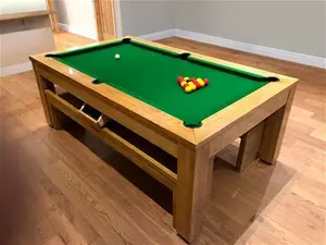 Precision Pool Dining Table - Solid Oak