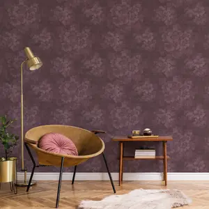 Galerie Atmosphere Magenta Mystic Floral Smooth Wallpaper