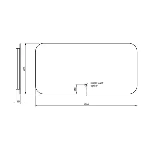 UK Home Living Avalon - PRICE REDUCED -LED Mirror W/Demister Pad & Shaver Socket 600x1200mm