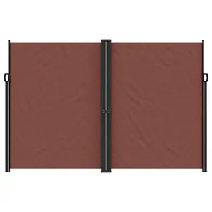 Retractable Side Awning Brown / 220" H x 600" W