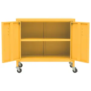 Berkfield Storage Cabinet Mustard Yellow 60x35x56 cm Steel