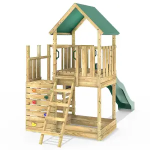 Rebo Modular Wooden Climbing Frame Adventure Playset - M11 Stepup