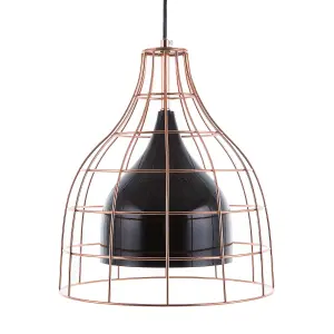 Metal Pendant Lamp Black TRESA