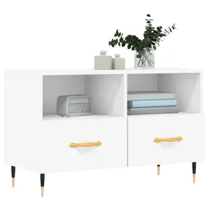 Berkfield TV Cabinet White 80x36x50 cm Engineered Wood