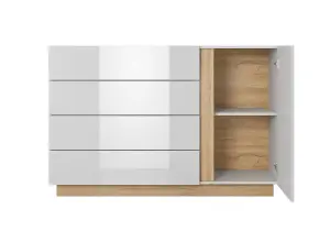  Spacious and elegant chest of drawers with hinged door and shelf ARCO (H)910mm (W)1390mm (D)400mm