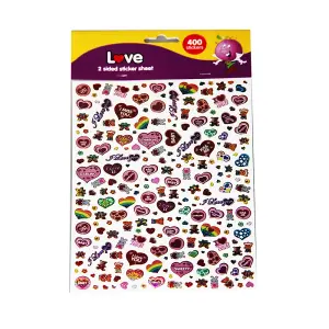 Purple Peach Love A5 Sticker Sheet Multicoloured (One Size)