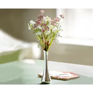 Bloom Artificial Single Pink Astrantia Flower Stem - Faux Fake Silk Flower Indoor Home Decoration Floral Arrangements - L60cm