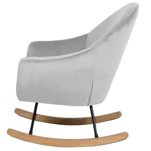 Rocking Chair OXIE Velvet Light Grey