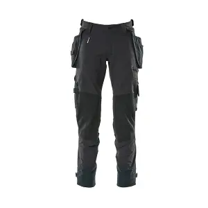 Mascot Advanced Trousers with Holster Pockets and Stretch - Dark Navy Blue   (30.5) (Leg Length - Long)