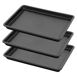 6 Pack Essentials 32cm Non-Stick Baking Tray Set Dishwasher Safe & Easy to Clean